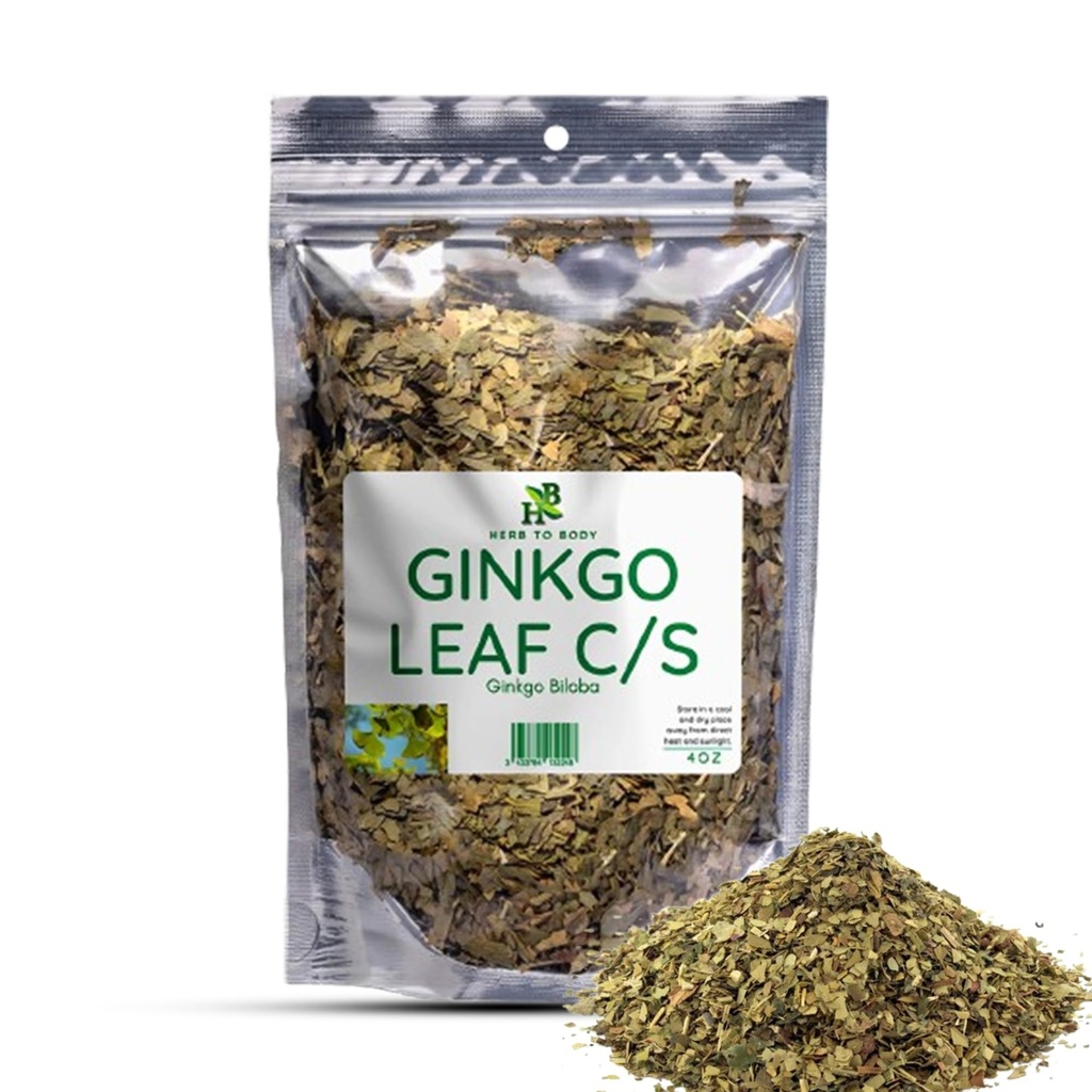 Herb til kroppen Ginkgo Leaf Cut og Sifted – 4oz, Wildcrafted Ginkgo Biloba Teblader, Ginko Biloba blader for infusjoner og utdrag