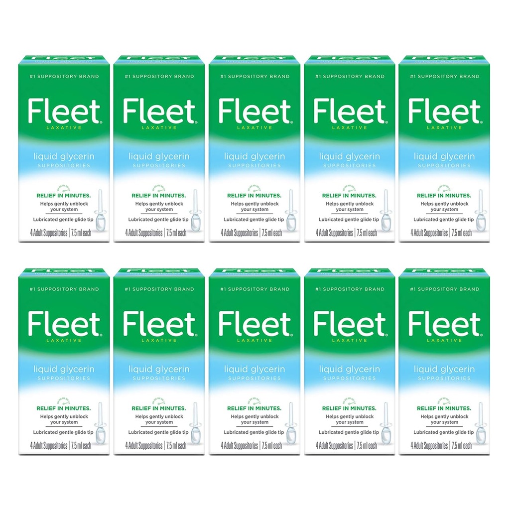 Flåtevæske Glycerin Suppositories, 4 greve (pakke på 10)