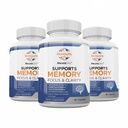 Labs Natural Brain Health Supplements for voksne,180 Kapsler - Nøyaktig blanding av Bacopa Monnieri, Ginkgo biloba, Melissa Officinalis & Citicoline for hjernefokus og minne