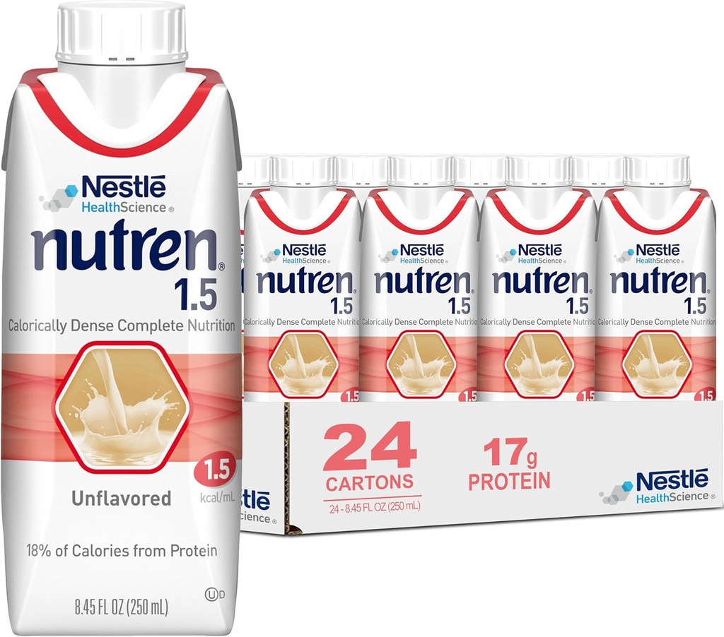 Nestle Nutren 1,5 Tube Fôring Formel Unflavored 250 ml Kartong 24 Ct