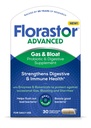 Florastor Advanced Gass and Bloat Probiotic, Digestive Enzymer og Botanicals, pluss probiotika for digestiv helse, 30 kapsler