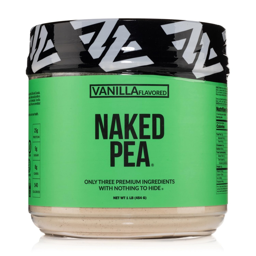 Vanilla Pea Protein Isolat fra nordamerikanske gårder, Bare 3 ingredienser, Vanilla Vegansk Protein, Glutenfri, Soya Gratis, GMO Gratis - 1LB