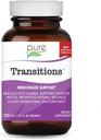 Pure Essence Labs Transisjons Vitaminer For Kvinner, Naturlig Menopause Relief Supplement for å fremme hormonbalanse, Reduser Hot Flashes, Mood Swings & Night Sweats, 120 Kapsler