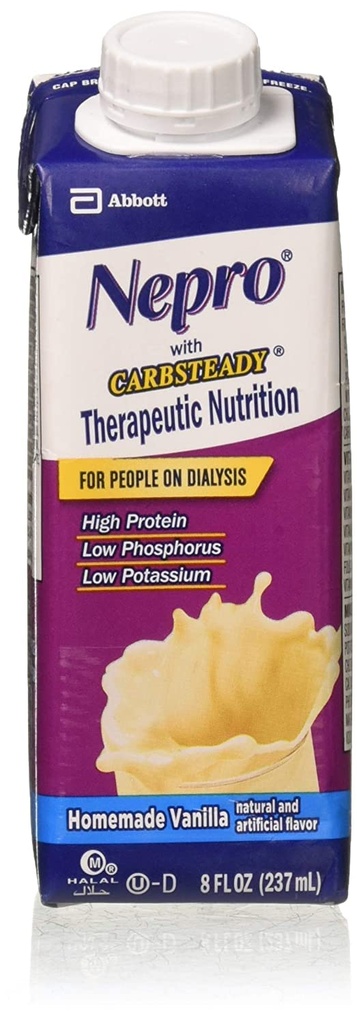 Nepro Complete Nutrition with Carb Steady Vanilla Liquid - 8 Oz / Containers, tilfelle av 24 by Nepro