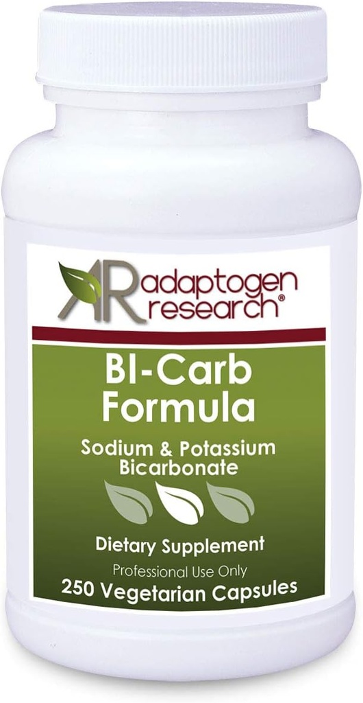 Natriumbikarbonat og kaliumbikarbonatkapsler - Bi-karbohydratformula | 250 vegetariske kapsler