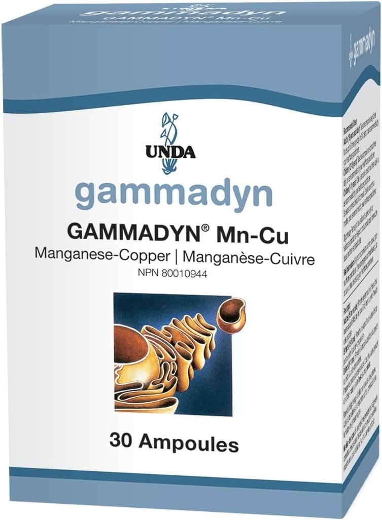 UNDA GAMMADYN Mn-Cu | Manganesisk-kopper Oligo-Element Supplement | 30 Ampoules