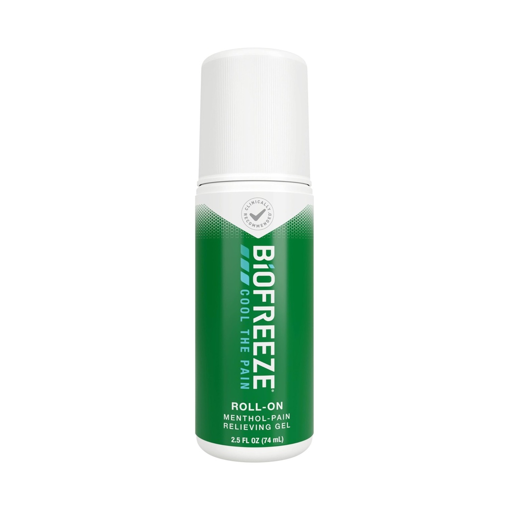 Biofreeze Roll på smertelindring, Knøye og nedre rygg relief, ledsmerter lempelse, såre muskel lindring, hals smertelindring, kjøling ledsmerter, FSA kvalifisert, Menthol Gel 2.5 Fl Oz
