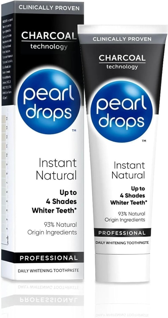 Perle Drops Instant Natural White Aktivert Charcol 75ml