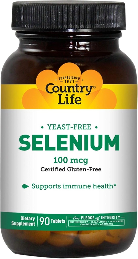 Land liv Selenium 100 mcg, yeast gratis - 90 tabletter