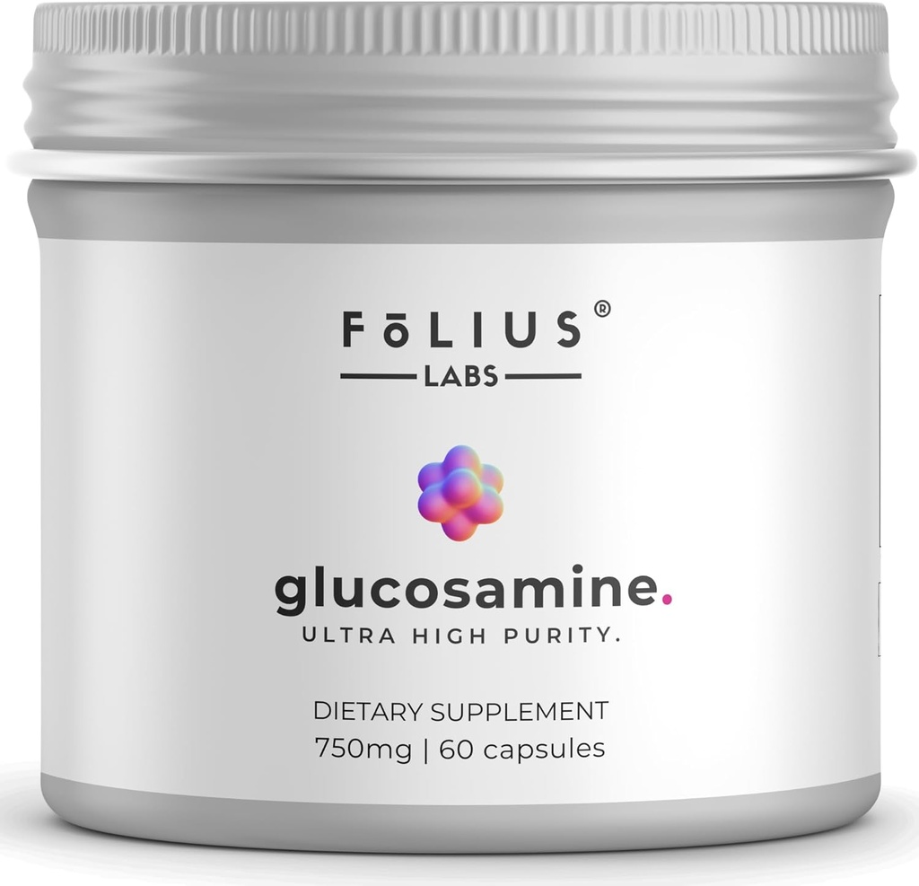 Glukosmin Sulfat Kalium Kloride 750 mg for sunne ledd, bein og kartilasje — felles støtte Supplement for menn og kvinner (60 kapsler)