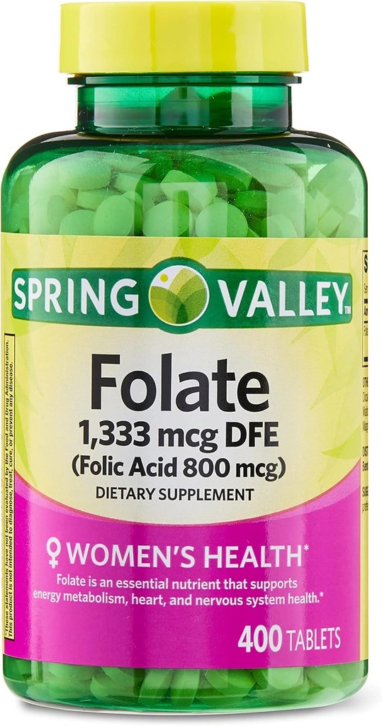 jogi Folate Diett Supplement, 1,333 mikrog, Bottle av 400 tabletter 400 greve
