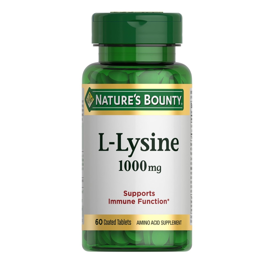 Naturens Bounty L-Lysine 1000 mg, 60 tabletter (pakning med 3)