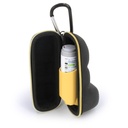 CAMPATIX Astma Inhaler Case med Lanyard og Clip on Keychain Carabiner, Inhaler Holder utvidet for å passe standard Rescue og nye Albuterol Inhaler enheter opptil 4 tommer - Inkluderer Astma Case Bare
