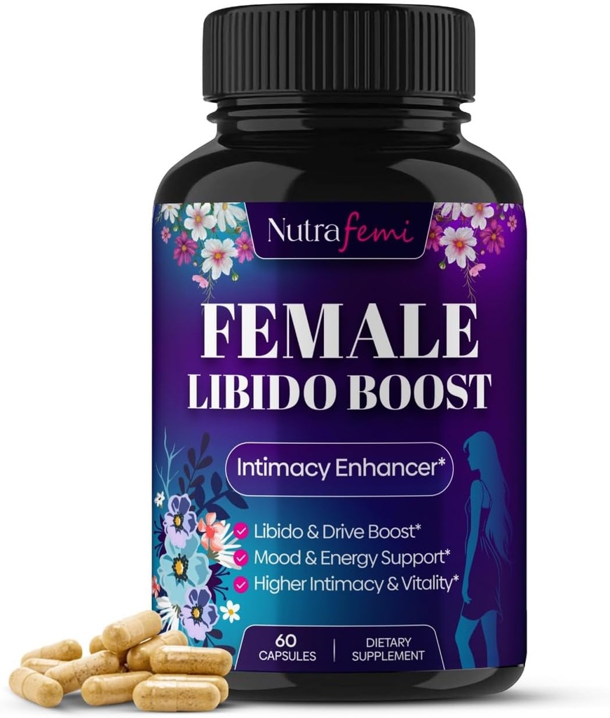 Raskt fungerende svært effektiv Libido Booster for kvinner-Female Libido Booster for Hormonal Balance, Mood & Drive, Naturlig smøring - med Maca Root, Ginseng, Tribulus, Gingko & Ashwagandha