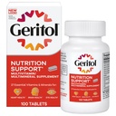Geritol, Multivitamin Supplement, Inneholder B-vitaminer, Antioksidanter, Vitaminer C, E & D og jern, 26 essensielle vitaminer og mineraler, Glutenfri, Ikke-GMO, Ingen kunstige søtningsmidler, 100 tabletter
