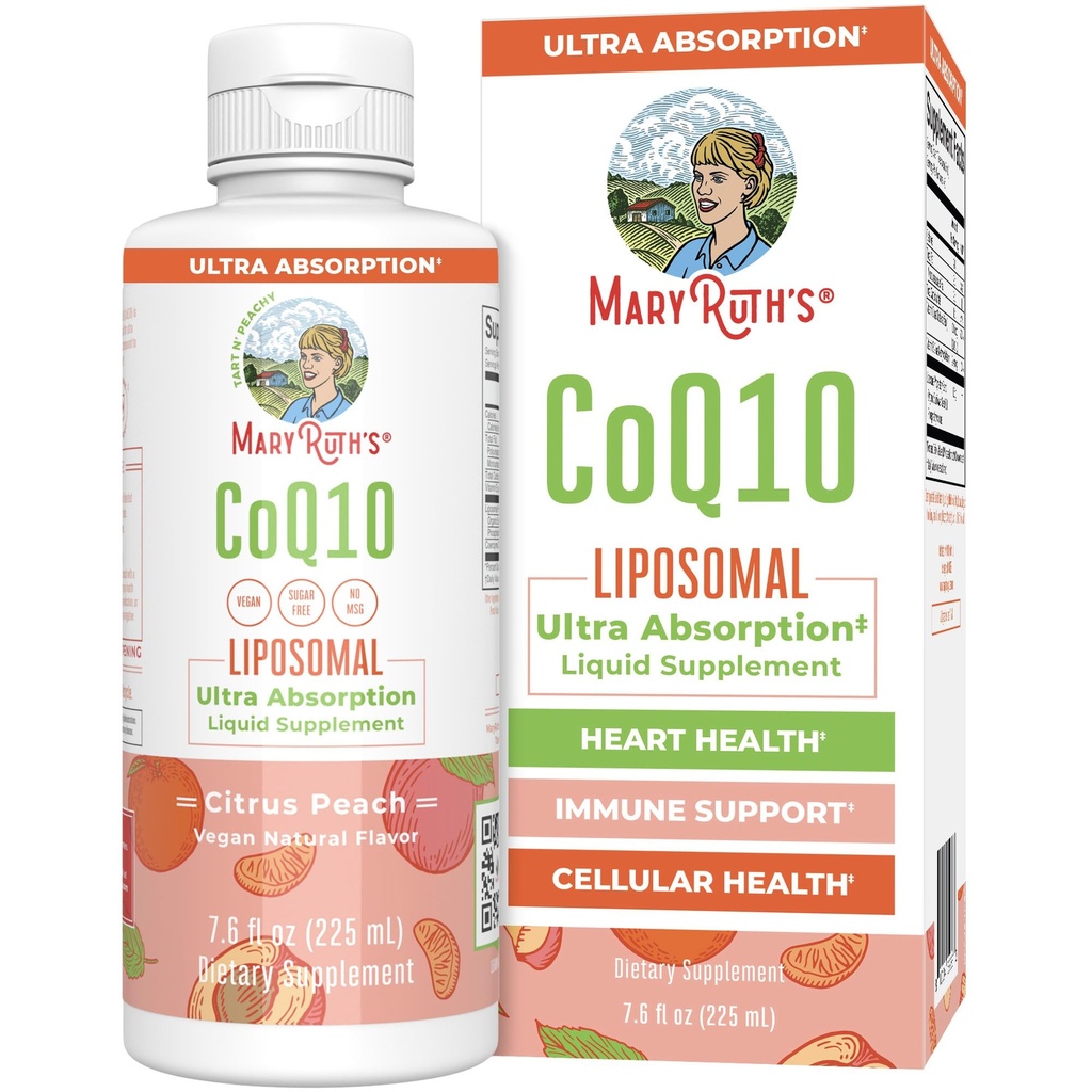 MaryRuth Organics flytende vitamin | Coenzyme Q10 hjertehelse for Mitokondriell støtte og immunsystem | Vegan Non-GMO | 7,6 Fl Oz | 45 Serveringer