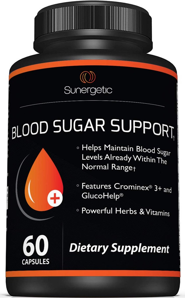 Premium blodsukker støtte supplement - støtter sunne blodsukker nivåer allerede innen normal rekkevidde - inkluderer Bitter Melon Extract, Vanadium, Chromium, kanel, & Alpha Lipoic Acid-60 kapsler