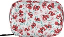 Red Pink Blomster Pille Boks 7 Dag Pille Veske Reise Pille Organizer Veske med glidelås Portable Ukelig tilfelle Kompakt størrelse for vitamin Supplement Holder