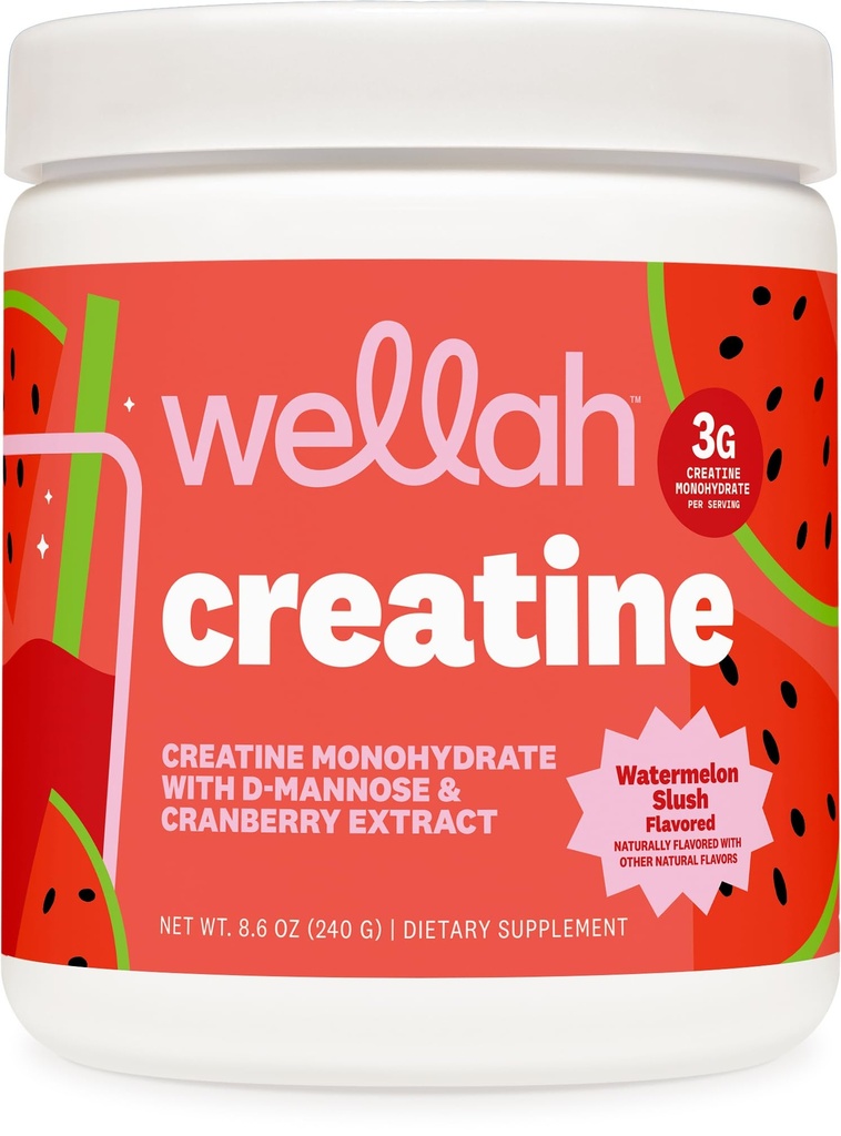 Wellah Creatine for Women (Watermelon Slush) 50 Servings