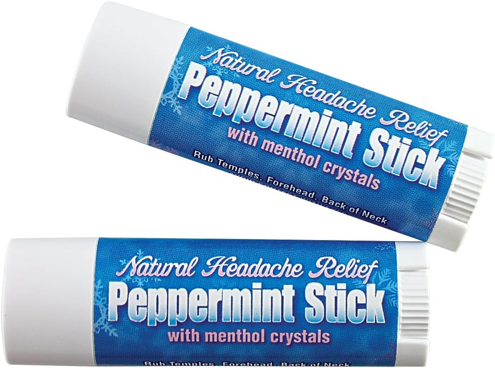 Peppermynte Sticks Menthol Crystals Rosemary Headape Relief (sett av 2)
