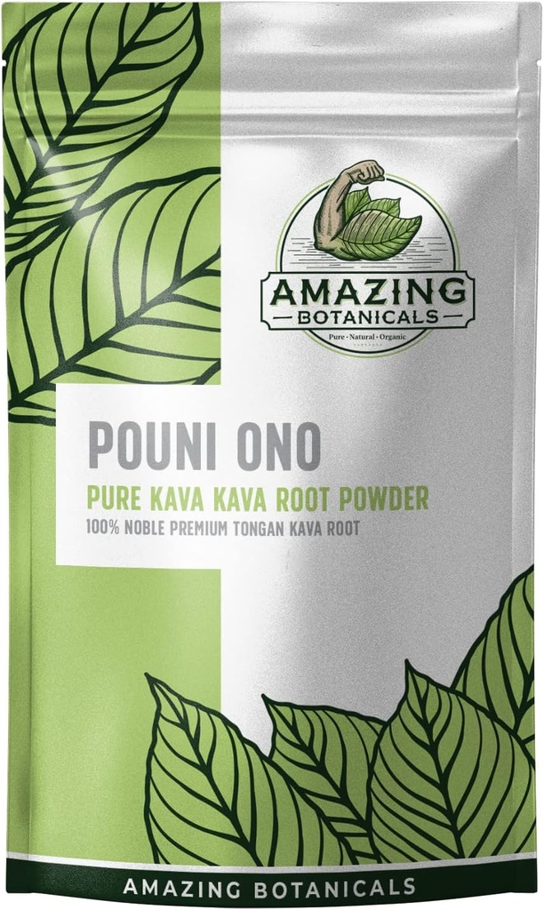 Tongan Kava Root - Pouni ONO - 100% Noble ren Tonga Naturlig Kava Drikkepulver, 16oz, 1 pound veske ren fineste Tongan Kava Pouni ONO