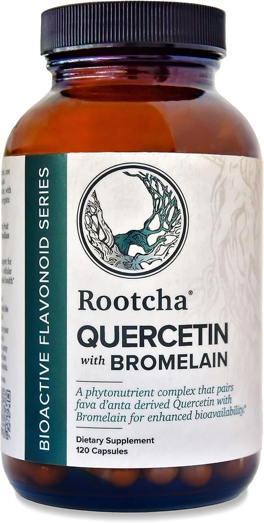 Quercetin med Bromelain - Bioactive Fava d'anta Derived Quercetin med 2400 GDU / g Bromelain 120 kapsler
