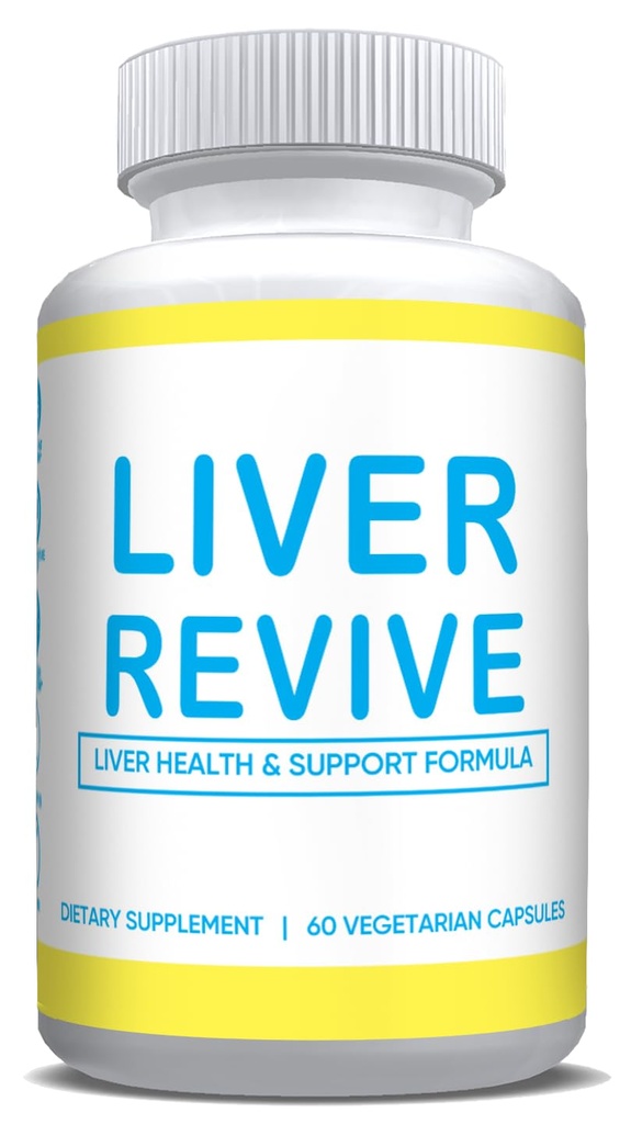 Liver Revive Natural Detox, Cleanse & Support Formula Reparasjon w/ Artichoke, Melk Thistle, Dandelion Root, Beetroot, Melk Thistle Liver Defense Supplement Sunn Leverfunksjon 60 Vegetariske kapsler