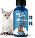 Lever støtte for katter oppløselig, homeopatisk, Digestive Feline Supplement for leverdetox og næringsstoffer absorpsjon 100% alt naturlig, lett å gi, fri for kjemikalier eller additiver, 400 piller