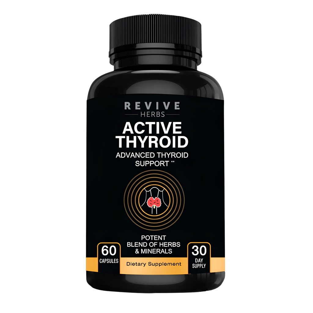 Thyroid støtte: Kraftig blanding av Ashwagandha, jodin, selen, magnesium, sink, vitamin B12 og mer for optimal helse - 60 kapsler