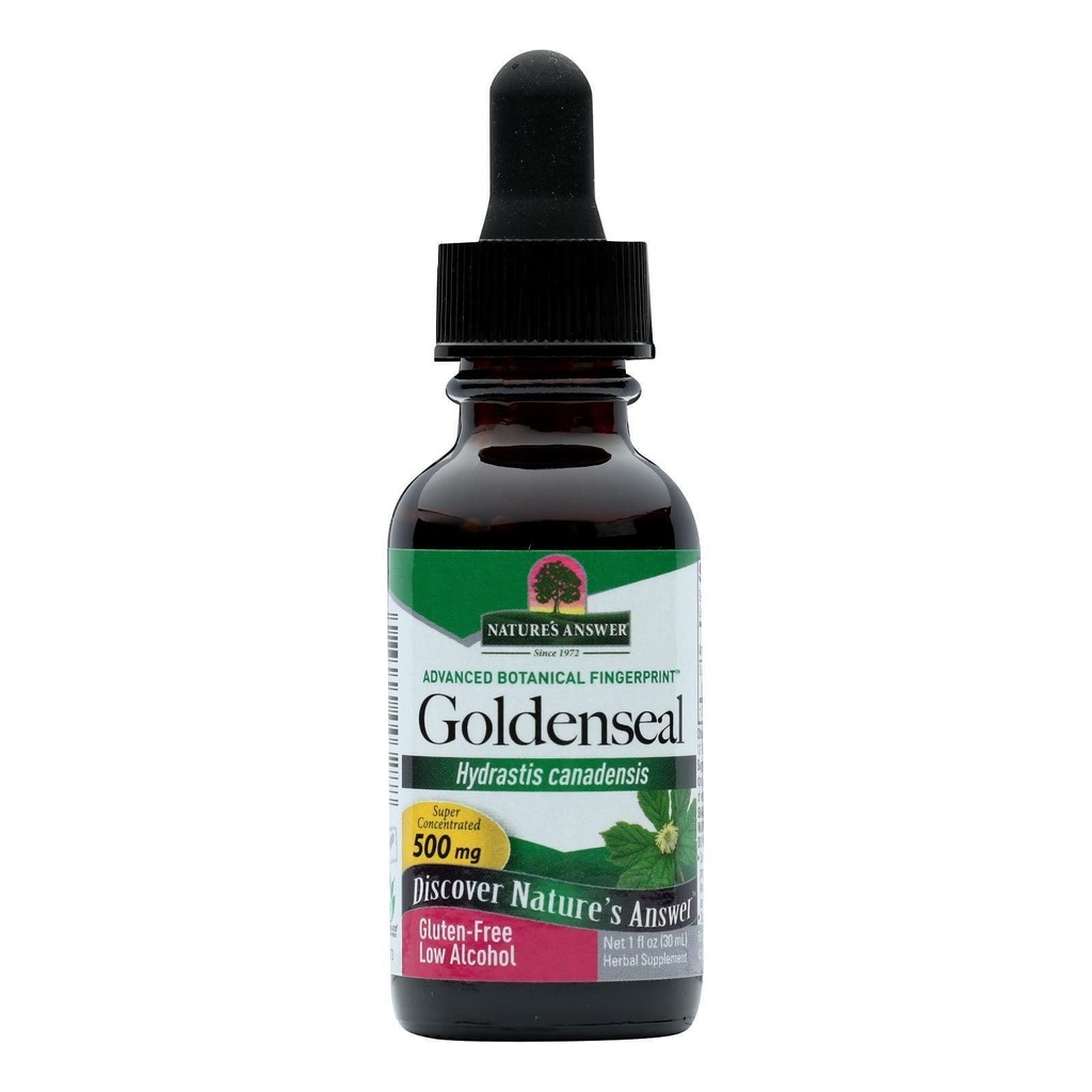 Naturens svar Goldenseal Root med organisk alkohol 1 Fluid Ounce | fremmer total velvære | Immunstøtte | Glutenfri | Single Count