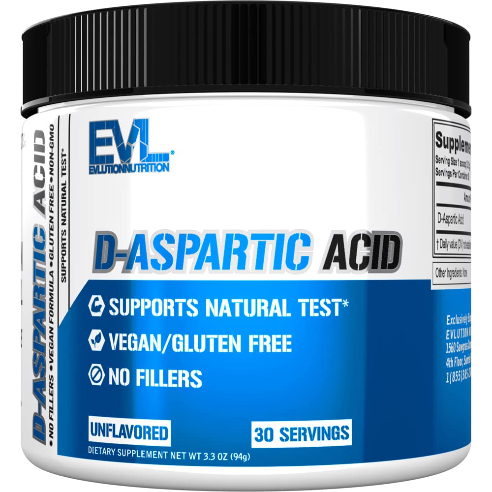 D Aspartic Acid Testosteron Booster for menn - 3120mg DAA D-Aspartic Acid Pre Workout Powder Muscle Builder for menn 3.12g - Helsetilskudd for forbedret stasjon potens og vigor - uplavored