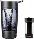SQUATZ 22 Oz Elektrisk Shaker Flaske - Oppladbar Automatisk Protein Shake Blender Flask, Lekksikker og enkel å rengjøre, glatt drikke i 15 sekunder, ideell for Gym Shakes, Kaffe, Melkeshakes (svart)