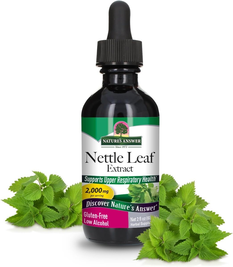 Naturens svar Nettle Leaf med økologisk alkohol, 2-Fluid ounces | Herbal Supplement | Fremmer immunforsvar Heath | Ikke-GMO, Kosher, Glutenfri