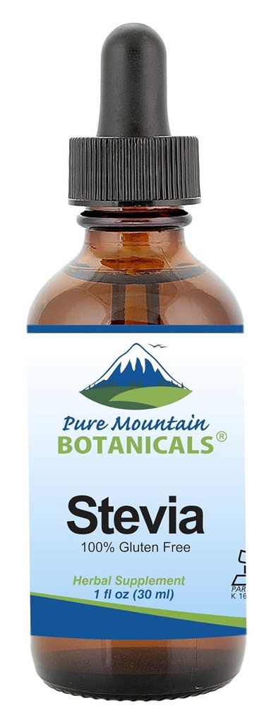 Pure Mountain Botanicals flytende stevia drops - naturlig søtning - konsentrert sukkerfri erstatning Diabetisk Vennlig Ideell for keto lav carb og vegansk kosthold Flott tillegg til vekttap program