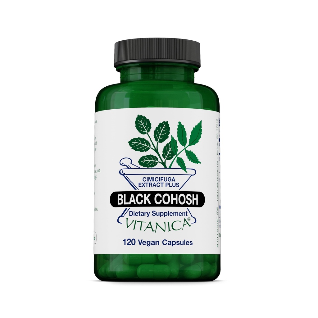 Vitanica Black Cohosh, Cimicifuga Extract Plus, Vegan, 120 kapsler