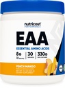 Nutricost EAA pulver 30 serveringer (Peach Mango) - essensielle aminosyrer - Ikke-GMO, Glutenfri, Vegetarvennlig