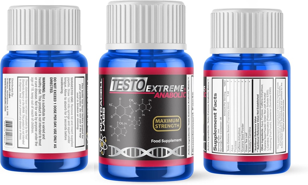 Testo Ekstrem Anabol (4 månedskurs) Testosteron Booster, muskelvekst og styrke Stack
