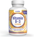 90 grønnsaker kapsler vitamin D. D3 5000IU (125 MCG) høy styrke immun støtte kosttilskudd. Sunn muskel gjenoppretting avansert. Ikke-GMO Formula