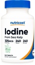 Nutricost Iodin (Naturlig Iodin fra sjøen Kelp) 325mcg, 240 tabletter - Ikke-GMO, Glutenfri
