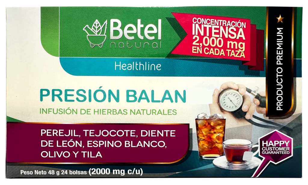 PresionBalan Tea by Betel Natural - sunn støtte for trykk - 24 teposer