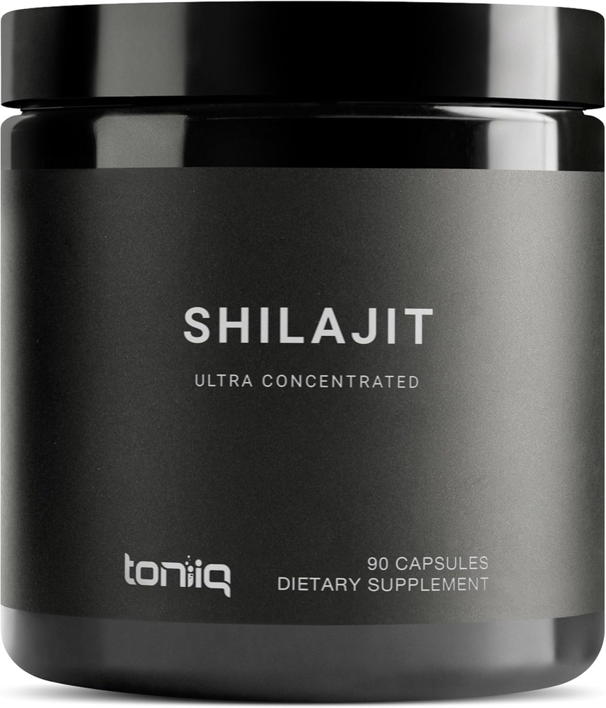 Toniiq Ultra konsentrert 40% Fulvic Acid Shilajit for menn - ren 10:1 Ekstrakt-tredjeparts testet 10x Potens Kapsler - høy i styrke og spor Mineraler - laget i GMP-sertifisert anlegg