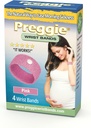 Preggie Anti-Nausea Wristbands – Morgensykhet Relief – klinisk testet kvalme Relief Aid - Graviditetssykhet Relief - Acupressure Wristband - Bivirkningsfri - 2 par, sett av 4 bånd - Pink