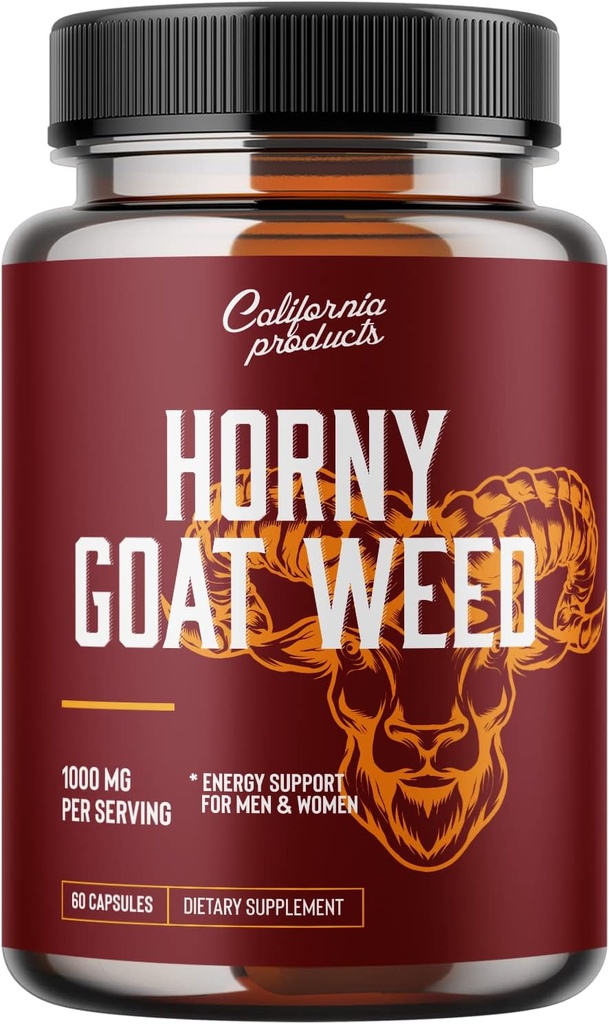 Horny Goat Weed urteekstrakter - Horny Goat Weed for menn og kvinners energi støtte med Maca Root Tribulus Terrestris og så Palmetto