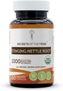 Hemmeligheter av Tribe Stinging Nettle Root 60 kapsler, laget med grønnsaker kapsler og USDA Organic Sting Nettle Urtica Dioica Respiratory andning og urinsystem helse (60 kapsler)