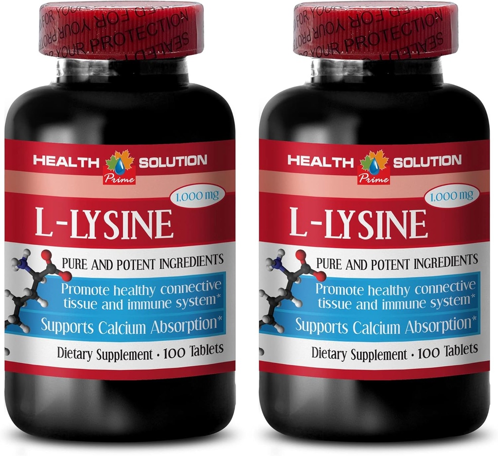 L-lysin 1000 mg tabletter - L-LYSIN 1000MG - fremme sunn hud - l-lysin tabletter - l-lysin 1000mg tabletter - l-lysin Supplement - l-lysin Ointment - lysin 1000mg Tabletter, 2 flasker 200 Tabs