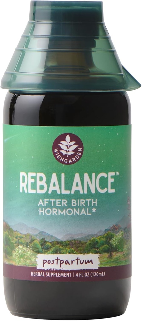 ØnskeGarden Herbs ReBalance Etter fødsel Hormonal - Plantebasert Herbal Supplement med Vitex Berry & Motherwort støtter sunn postpartum hormon nivåer og postnatal hormon balanse, 4oz