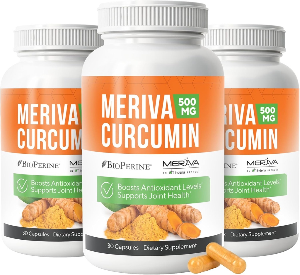 NERVE BERNINAW Meriva Curcumin med svart pepper og bioperin - Antioksidant Boost Nerve Support Supplement - 3 Pack