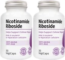 Nikotinamid Riboside - 300mg Nicotinamid Riboside (NR) per servering, 400mg Coenzyme Q10 Ubiquinon, 30 VegiCaps per flaske (60 Caps - Pack of 2)