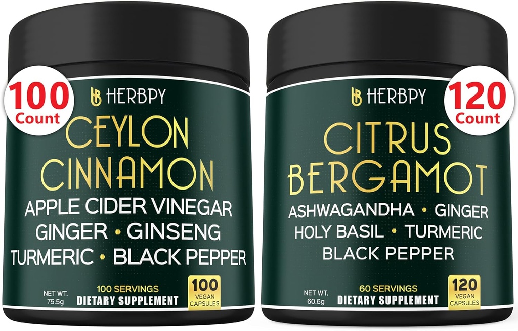 Bundle 6in1 Premium Ceylon kanel Kosttilskudd & 6in1 Citrus Bergamot Supplement