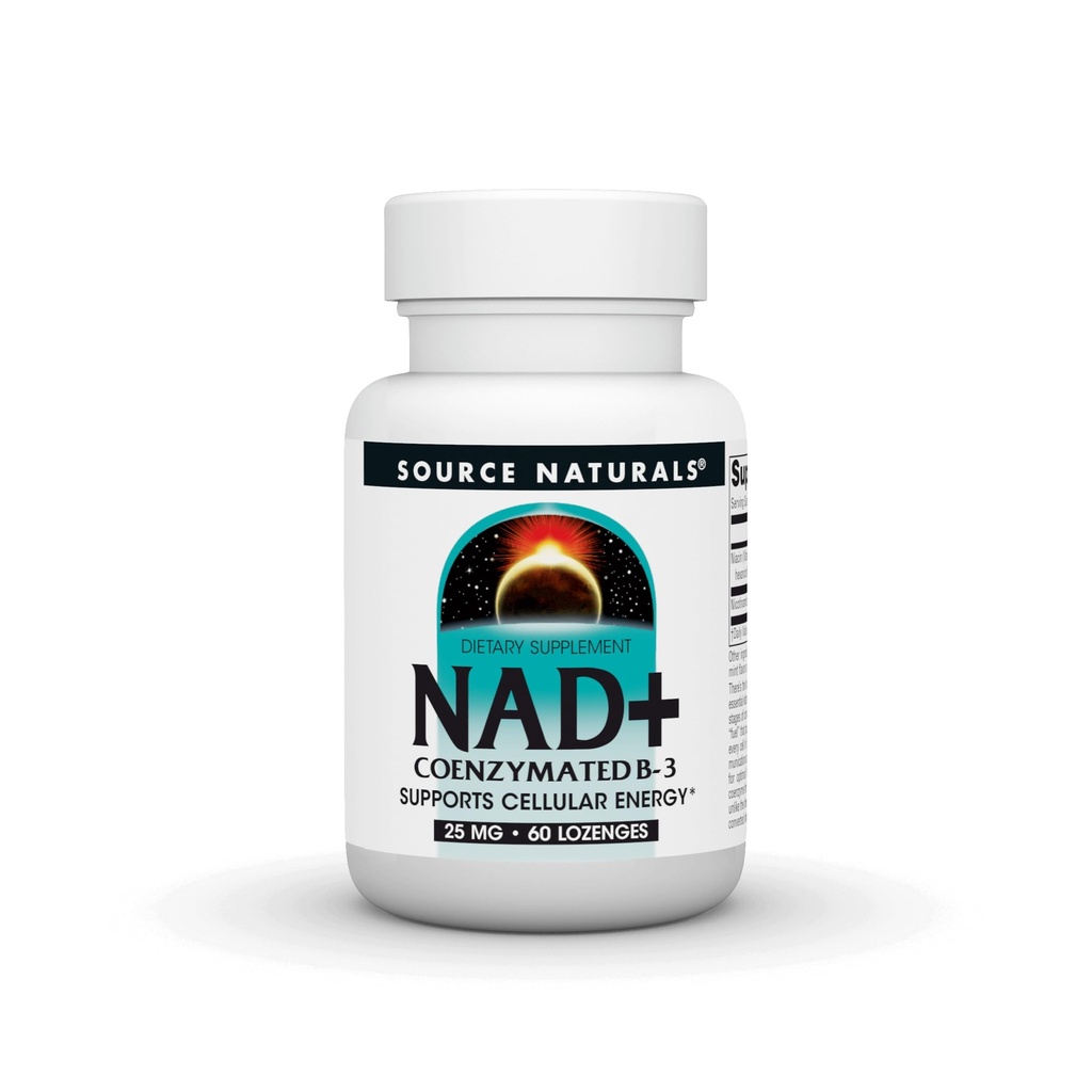 Kilde Naturals NAD+, Koenzymert B-3, støtter Cellular Energy*, 25 mg - 60 Lozenges